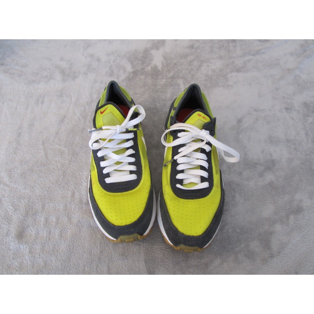 Nike Waffle One Go The Extra Smile Yellow Charcoal DO5854-700 Kids Sneakers‎